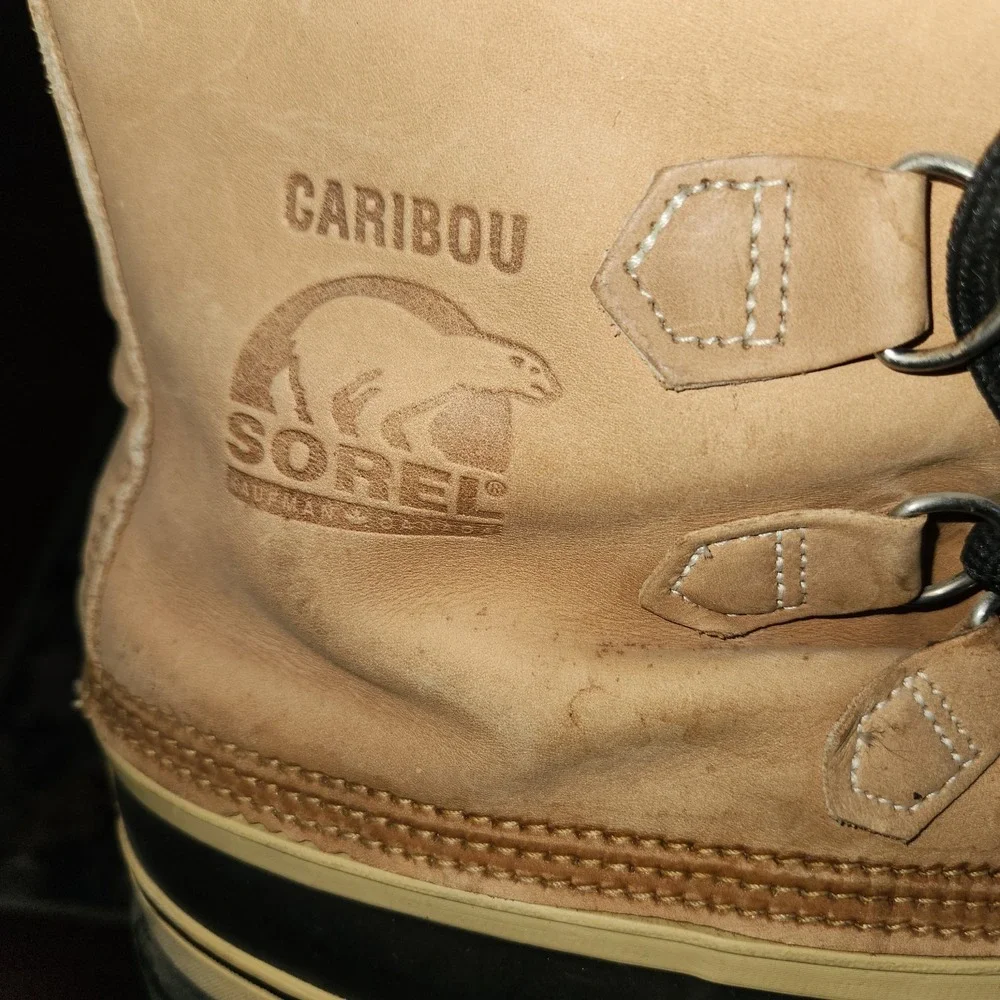 Sorel Caribou Vintage Kaufman Canada Boots Men's Size 11 Real Wool and Leather